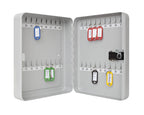 Wedo 10243637 Schlüsselschrank für 36 Schlüssel 3-Stelliges Zahlenschloss, individuell einstellbar 24, 3 x 9, 4 x 30, 0 cm, Pulverbeschichtetes Stahlblech, inkl. Befestigung, lichtgrau