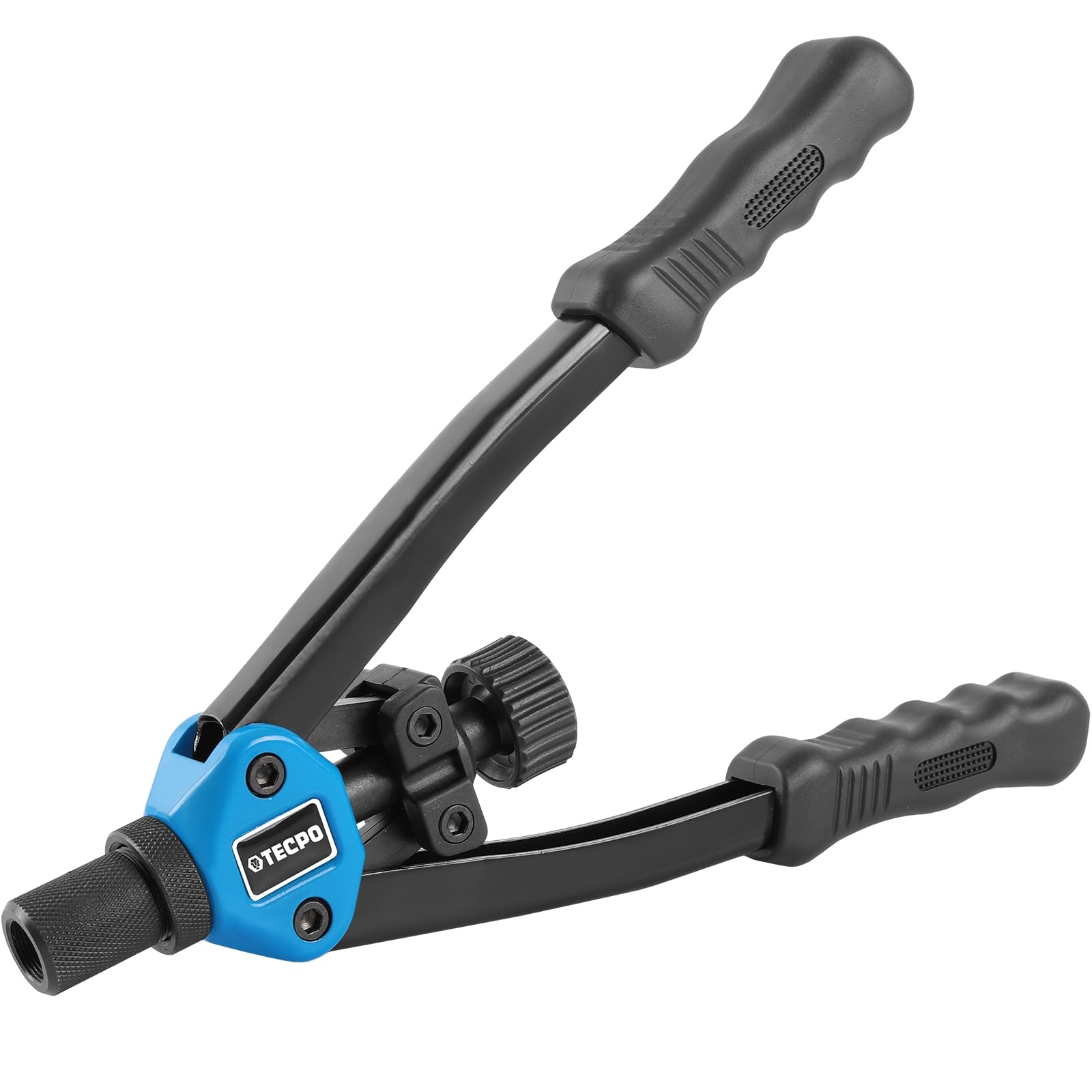 TECPO Nietmutternzange Set, 110-teilig Profi Satz Nietmuttern mit Gewinde, Nietzange, Universalschlüssel, Zugdorne und Mundstücke aus Stahl M3, M4, M5, M6, M8, M10, M12