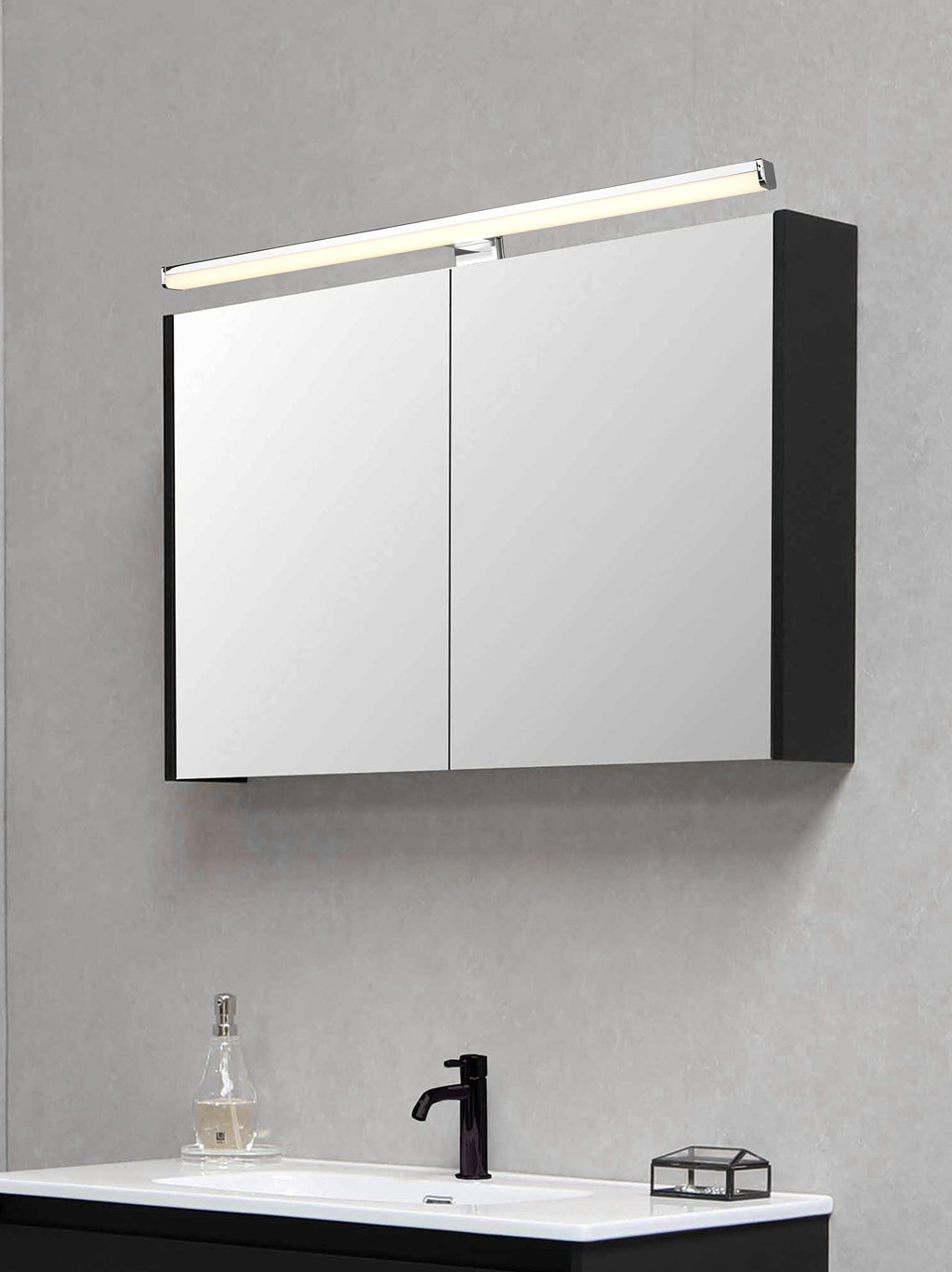 Trio Leuchten LED Bad Wandleuchte Lino 284116006, Kunststoff Chrom, inklusiv 11.5 Watt LED