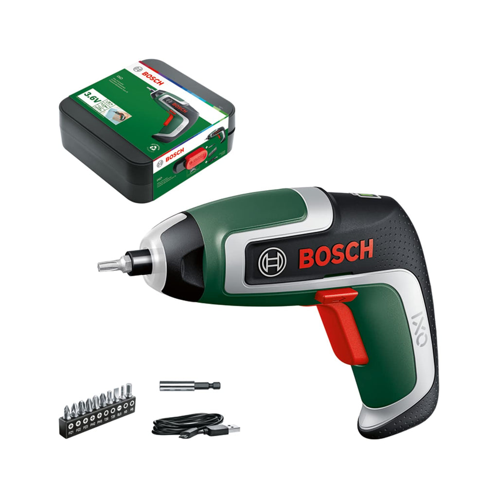 Bosch Akkuschrauber IXO (7. Generation; 3,6V; 2,0Ah; 5,5Nm; mit Mikro-USB-Kabel; schraubt bis zu 190 Schrauben; in Aufbewahrungsbox)