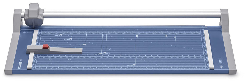 Dahle 554 Papierschneider (bis DIN A2, 20 Blatt Schneidleistung, 2 mm Schnitthöhe) blau