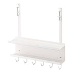 Yamazaki 5461 SMART Untertisch-Organizer für Kabel und Router, weiß, Stahl, minimalistisch, 40 x 11.5 x 43 cm