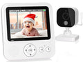 OBVHNUA Babyphone mit Kamera 720p IPS Video Babyphone 2,8" mit 2000mAh Akku Digitalzoom VOX Modus Zwei-Wege-Audio Nachtsicht Temperaturüberwachung Schlaflied Wecker