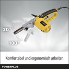 Powerplus Elektro-Feilenschleifer POWX139-400W Elektrowerkzeug Bandschleifer - Fingerschleifer Schleifband 457x13mm - 1700min-1 - Handschleifer mit Aufbewahrungskoffer - mit 10 Acc.