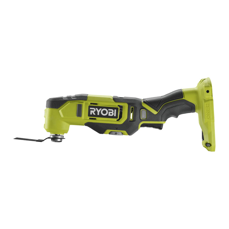 RYOBI 18 V ONE+ Akku-Multitool RMT18-0 (Oszilationswinkel 3,0°, Schwingzahl 0-20.000 min-1, variable Geschwindigkeitsregulierung, LED-Beleuchtung, inkl. Zubehör, ohne Akku & Ladegerät im Karton)