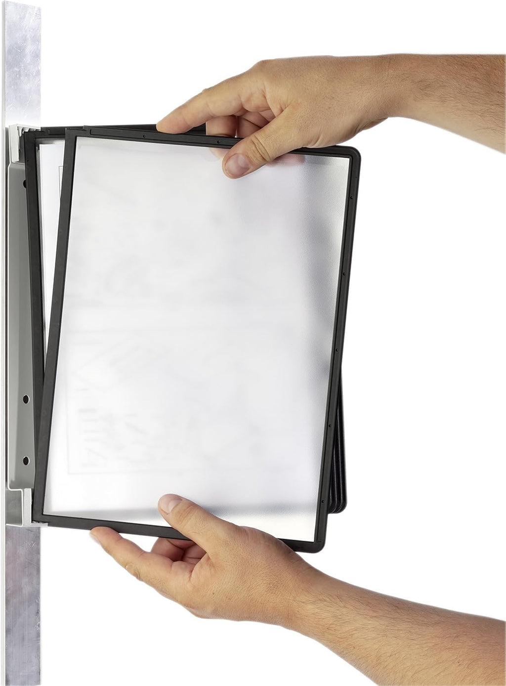 Durable Sichttafelwandhalter (Vario Magnet Wall 5, mit 5 Sichttafeln A4) schwarz, 591401