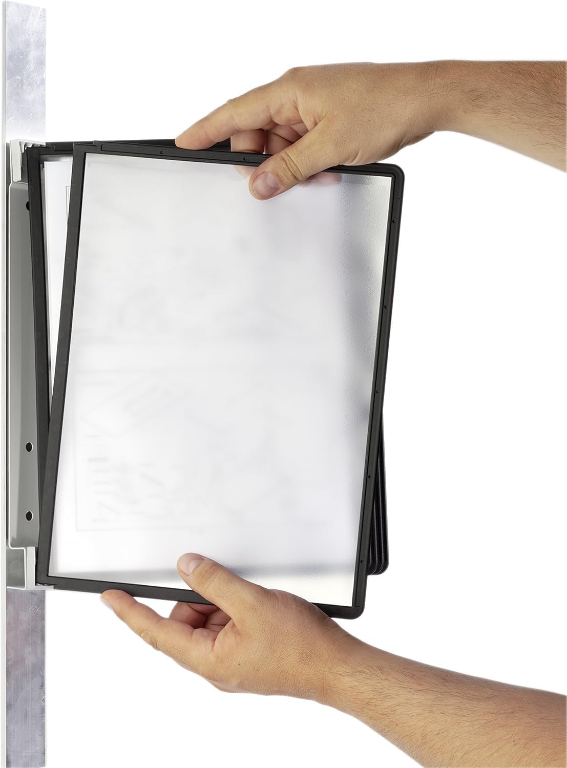 Durable Sichttafelwandhalter (Vario Magnet Wall 5, mit 5 Sichttafeln A4) schwarz, 591401