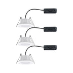 Paulmann 99931 LED Einbauleuchte Calla rund 3er Set incl 3x5.2 W IP65 dimmbar Einbaustrahler Weiß matt Schranklicht Kunststoff Einbaulampe 4000K