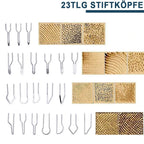 Brandmalerei 100W mit 23-teilig Spitz und zwei Stiften, Holzbrenner Brennkolben Set, Temperatur Einstellbar 0-750°C, Brandmalstation Brandmalkolben Brandmalgeräte für Holz, Leder und Kork