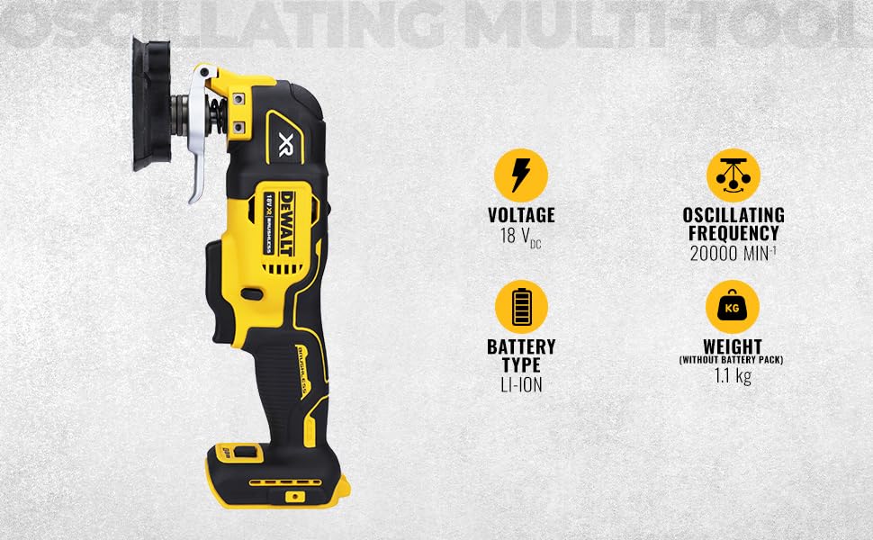 DeWALT DCS356N 18V Li-Ion accu multitool body - koolborsteloos, ohne Akku ohne Ladegerät
