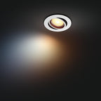 Philips Hue Milliskin White Ambiance Einbauspot, Weiß, (400lm / 70mm), 1er Pack, warm- bis kaltweißes Licht, steuerbar via App, kompatibel mit Amazon Alexa (Echo, Echo Dot), neue Generation