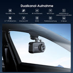 Avylet 4K/2.5K+1080P Dashcam Auto Vorne Hinten, 5GHz WiFi/APP Dual Kamera mit 64GB Card, ADAS Spurhalteassistent, Parküberwachung, externem GPS, Super Nachtsicht, WDR, G-Sensor, 170°+150° Weitwinkel