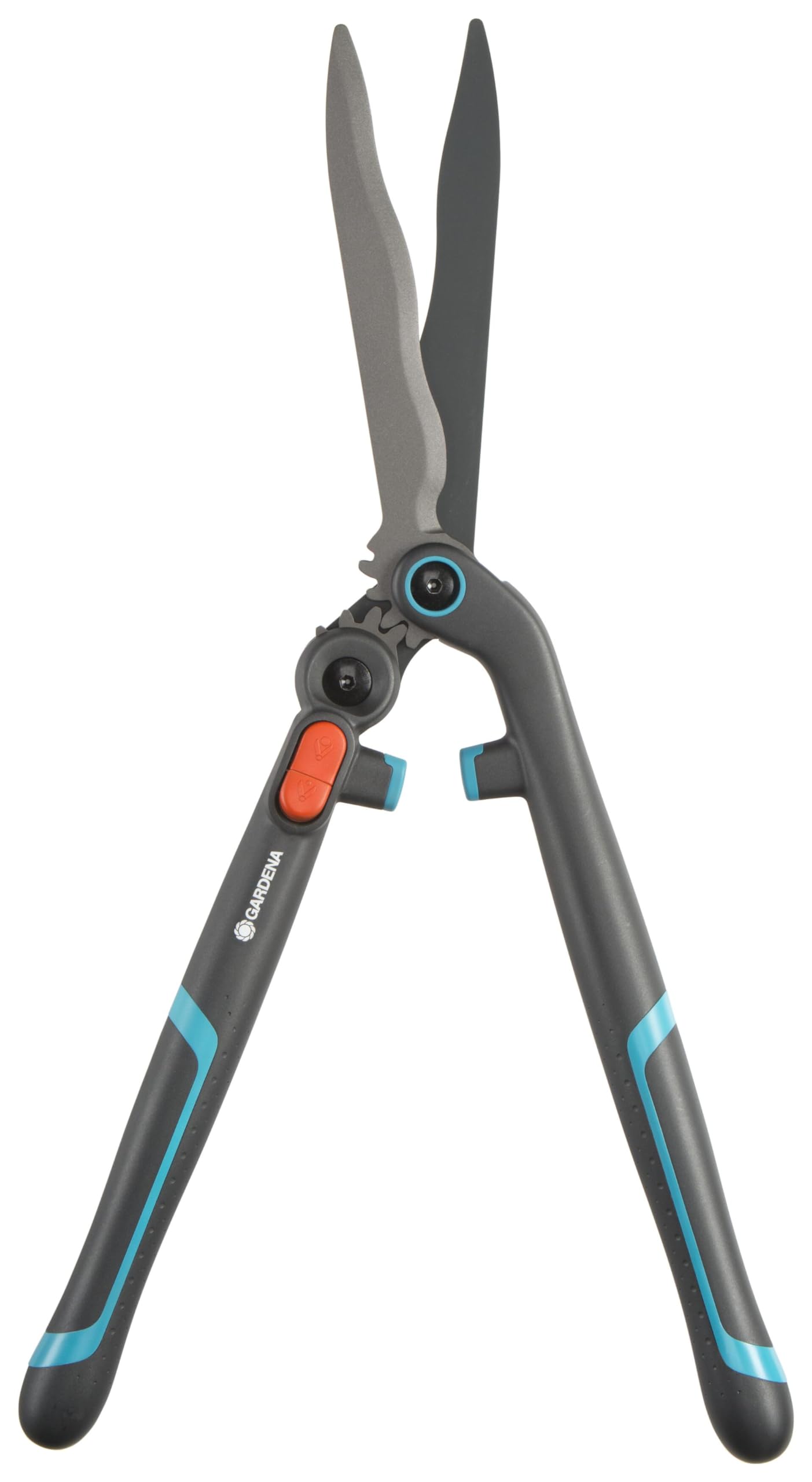 Gardena Heckenschere 2in1 EnergyCut: Mechanische Gartenschere mit 2-stufigem Getriebe, 23 cm, antihaftbeschichtete Präzisionsklingen, Stoßdämpfung (12303-20)