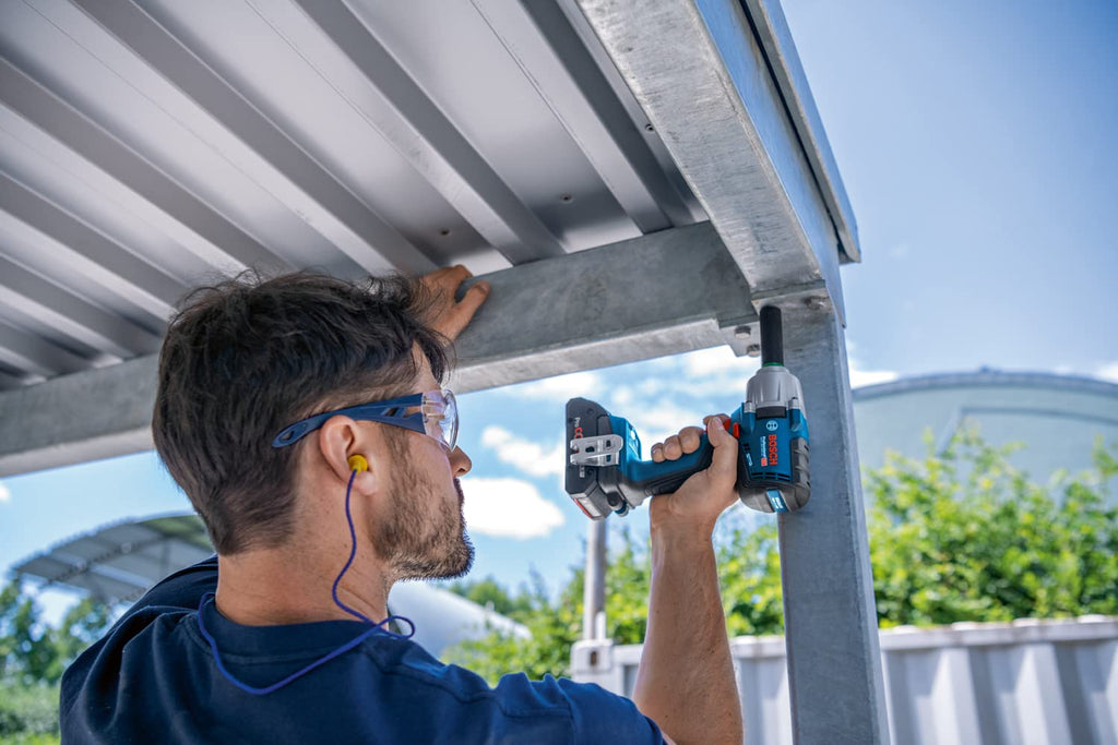 Bosch Professional 18V System Akku Drehschlagschrauber GDS 18V-450 HC (Anziehmoment 450 Nm, Losbrechmoment 800 Nm, ohne Akku/ Ladegerät)