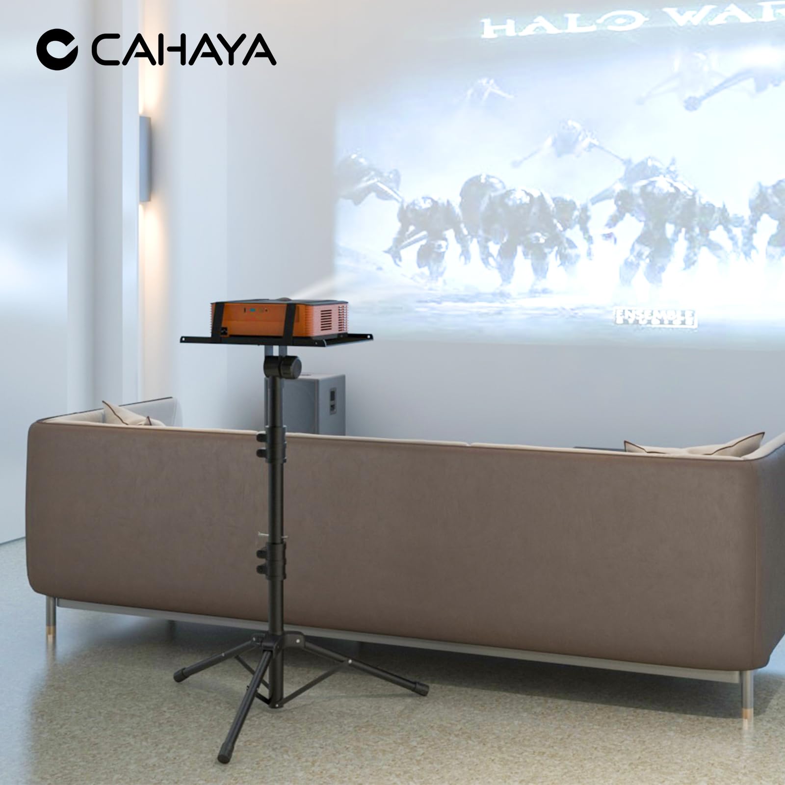 CAHAYA Beamer Ständer Projektor Halterung Multifunktionaler Bodenständer für Laptop Ständer Projektor Kamera mit verstellbarer Höhe für Outdoor-Filme, Computer CY0331-1