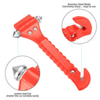 4 Stück Notfallhammer Auto mit Gurtschneider, 2 in 1 Gurtschneider Notfallhammer fürs Auto Nothammer mit Gurtmesser, Fensterbrecher und Auto Sicherheitshammer mit Gurtschneider für Auto, Bus, PKW