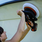 WORX Akku-Poliermaschine 20V WX856.9 – Elektrische Poliermaschine zum Polieren im Innen- und Außenbereich – Ohne Akku & Ladegerät – inkl. Auftrags- & Polierhaube – PowerShare universal kompatibel