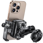 Lamicall Handyhalterung Motorrad, Fahrrad Handyhalter - [Ganzmetall & Vibrationsgedämpft] Handy Halterung Motorrad mit Verlängerungsarm, Lenker Halter für Video, für iPhone 17/16, 4,7-7,2 Zoll Handys