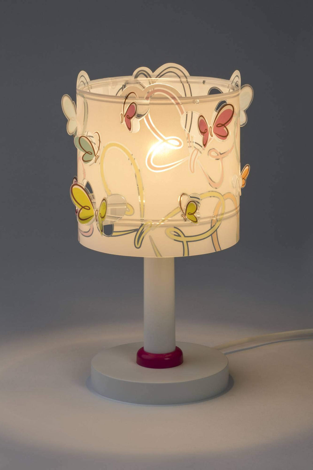 Dalber Kinder Tischlampe Nachttischlampe kinderzimmer Schmetterlinge Butterfly, 62141, E14