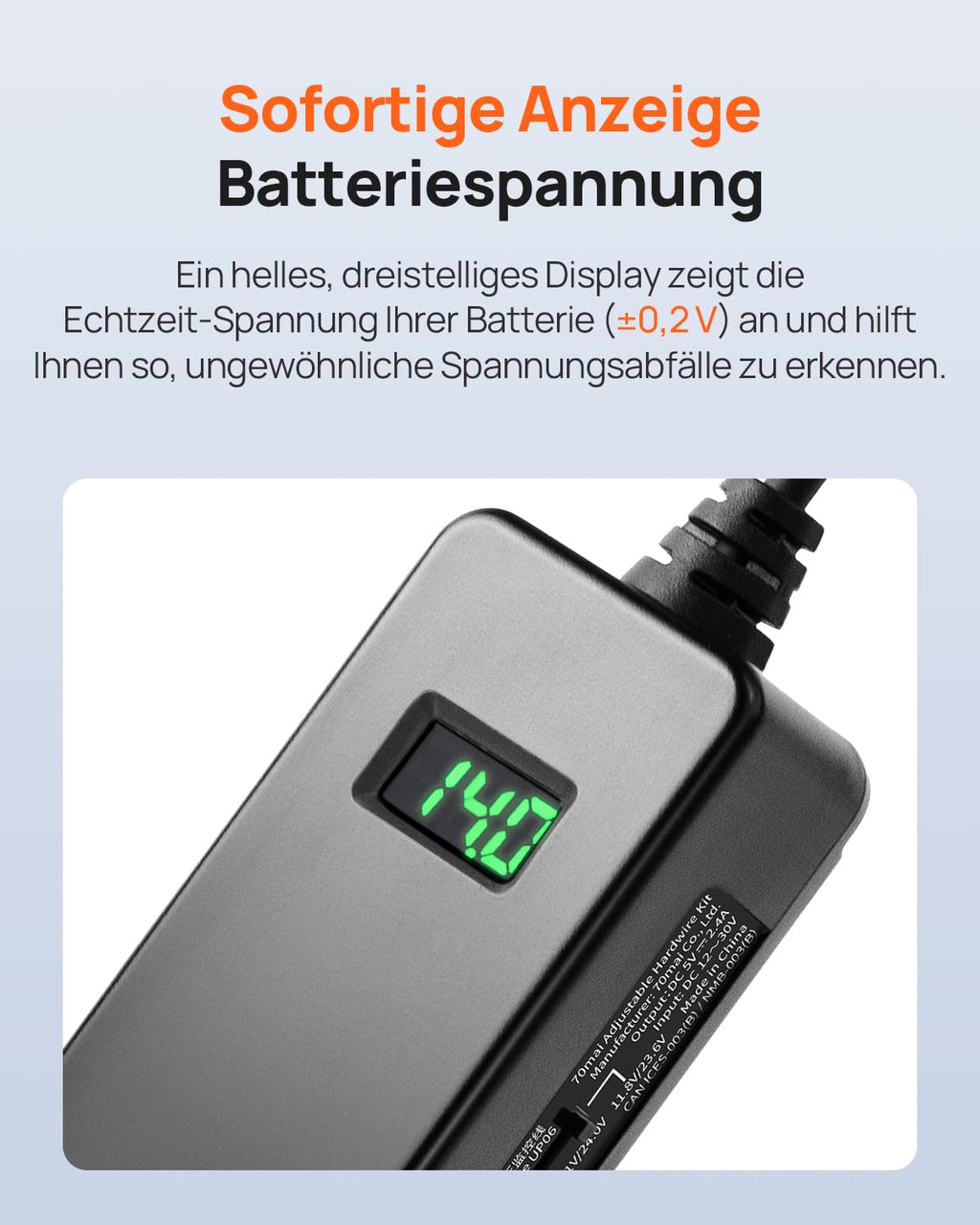 70mai Dashcam Hardwire Kit UP06, Typ-C Festverdrahtungs-Kit mit Dreistufig Einstellbarem Niederspannungsschutz, Kompatibel mit 70mai M310/A510/A810/4K Omni/T800E/T800, 24Std. Parkmodus