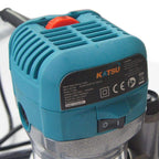KATSU Electric Hand Holz Oberfräse Kantenfräse Set 220V 710W mit 3 Basen + 3 Spannzangen 6mm, 8mm und 10mm