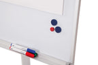 Bi-Office Mobiles Flipchart Smart, mit 5 Rollen, Magnetisch, Aluminiumrahmen, Tafelgröße 70 x 100 cm, Gesamthöhe 180 cm,Grau,