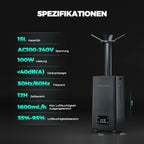 MARS HYDRO Pflanzen Luftbefeuchter 15L, Top-Fill Ultraschall Humidifier, mit einstellbarer Luftfeuchtigkeit, Timer-Funktion und Leise Betrieb für Growzelt, Innenbepflanzung, Schlafzimmer
