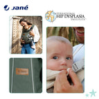 Jané Dual, ergonomische Babytrage, von Geburt bis 15 kg, 3 Positionen, atmungsaktiv und gepolstert,Grün