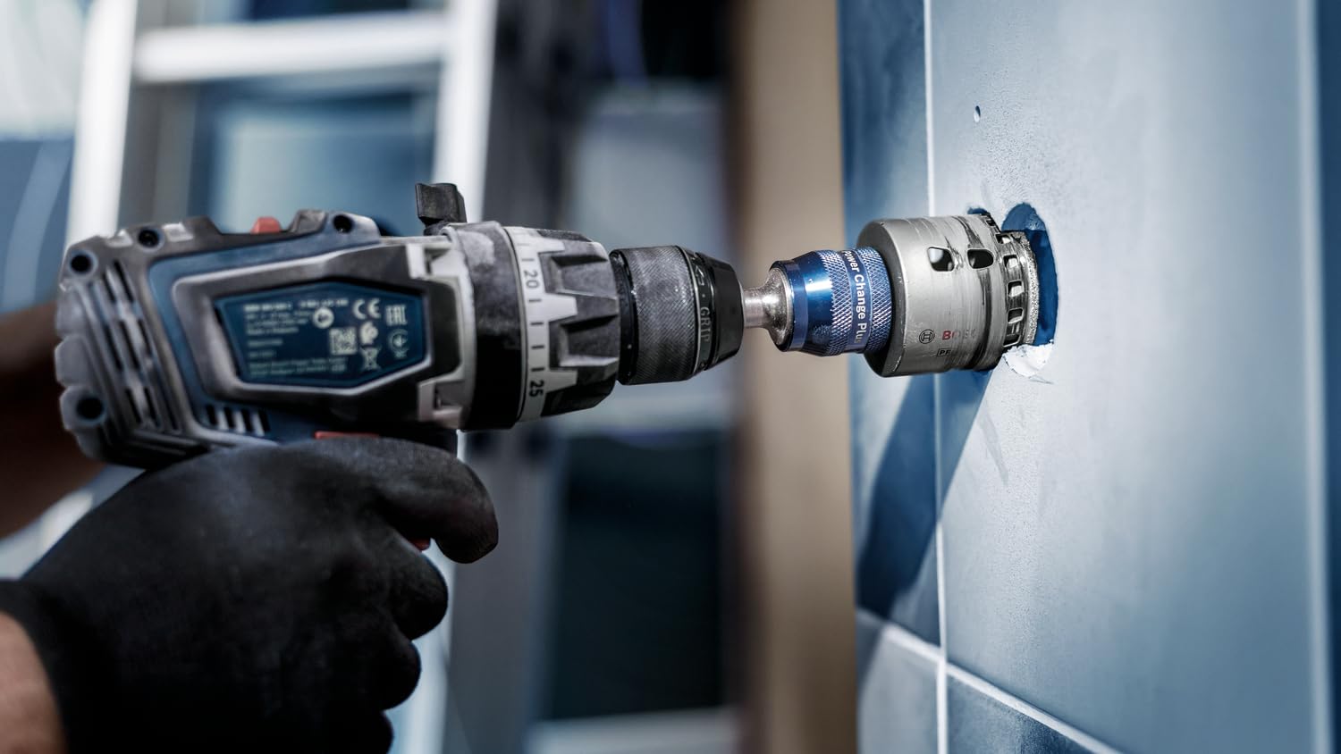 Bosch 1x PRO Tile Power Change Plus Lochsäge (für Harte Fliesen, Weiche Fliesen, Ø 68 mm, Professional Zubehör Bohrmaschine)