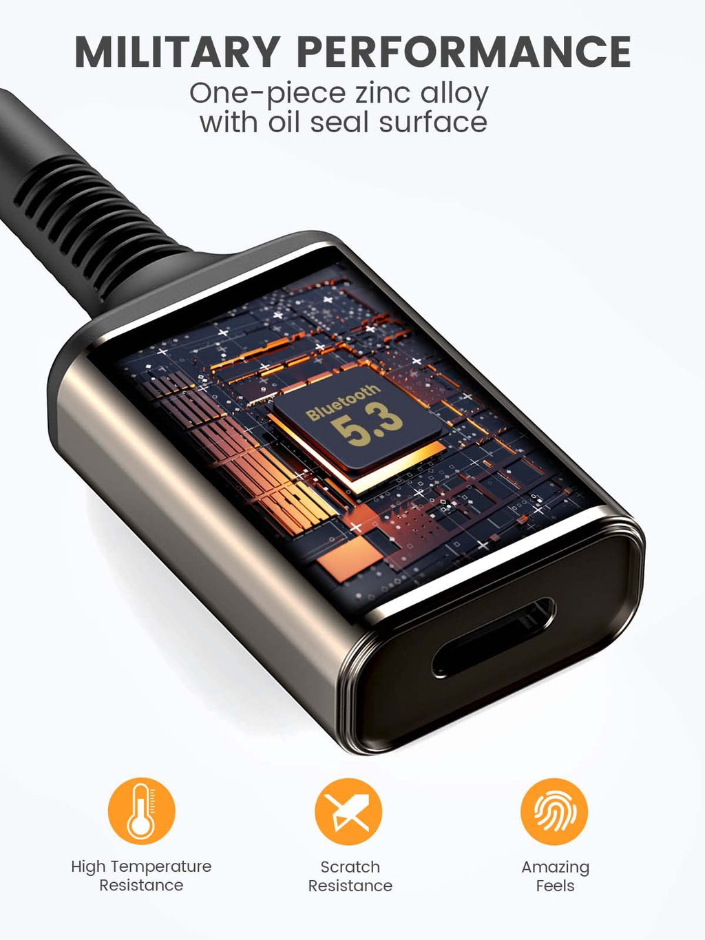 MaedHawk Aux Bluetooth Adapter, Bluetooth 5.3 Adapter Auto 3.5mm Drehbar 180° Bluetooth Empfänger Aux Mini Geeignet für Auto Kopfhörer Lautsprecher(Freisprechen, Dual-Link, 10 Stunden Akkulaufzeit)