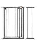 UBRAVOO Babygitter für Türen und Treppen, Höhe 100 cm, Sicherheits-Haustiergitter, Spannungstyp, automatische Schließung, hohe Ausführung, dreifache Verriegelung, offen (Breite: 95-104cm)