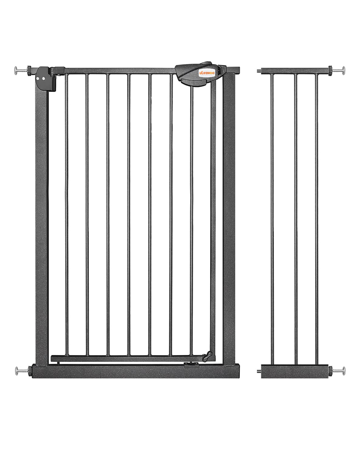 UBRAVOO Babygitter für Türen und Treppen, Höhe 100 cm, Sicherheits-Haustiergitter, Spannungstyp, automatische Schließung, hohe Ausführung, dreifache Verriegelung, offen (Breite: 95-104cm)