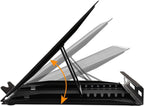 Amazon Basics Belüfteter, verstellbarer, ergonomischer Laptopständer, passend für ein Notebook bis 43,9 cm (17,3 Zoll), 33 x 28.7 x 18.5 cm, Schwarz