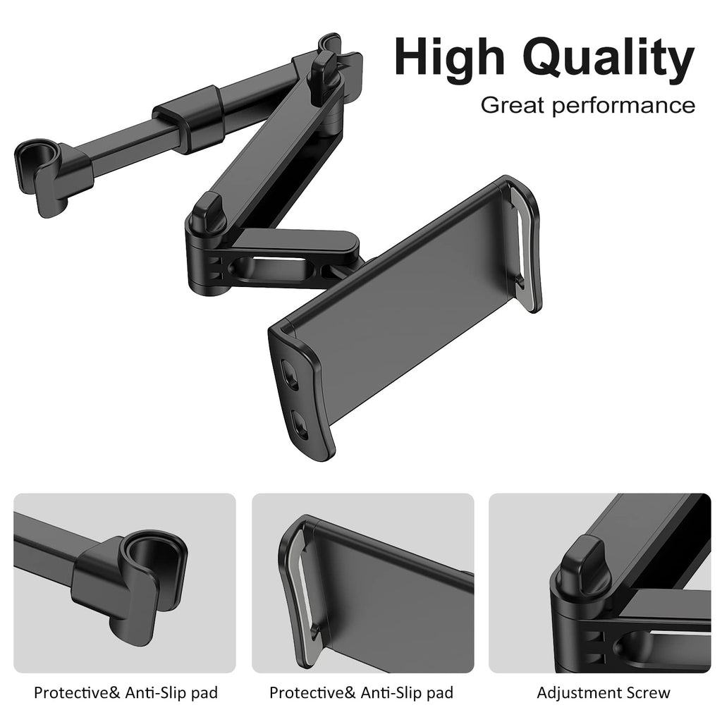 Giftorld Auto-Kopfstützen-Rücksitzhalterung, 360° drehbar, verstellbare Auto-Rücksitz-Kopfstütze,Tablet/Handyhalterung, kompatibel für ALLE 4"-11" Tablets, Handys, iPhone, iPad Air Mini