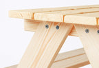 PINOLINO Nicki 4er Kindersitzgruppe - Kindertisch - Picknicktisch aus Massivholz, Kinder Spielbar - Langlebige Sitzbank für draußen, Kindergartenmöbel ab 2 Jahren, Outdoor-Tisch 90 x 79 x 50 cm