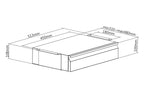 DIGITUS Unterbau-Schublade - Ausziehbar - Leichtgänig - 48 cm tief - 5 kg Traglast - Zur Montage unter Schreibtisch, Werkbank oder Arbeitsplatte - Schwarz