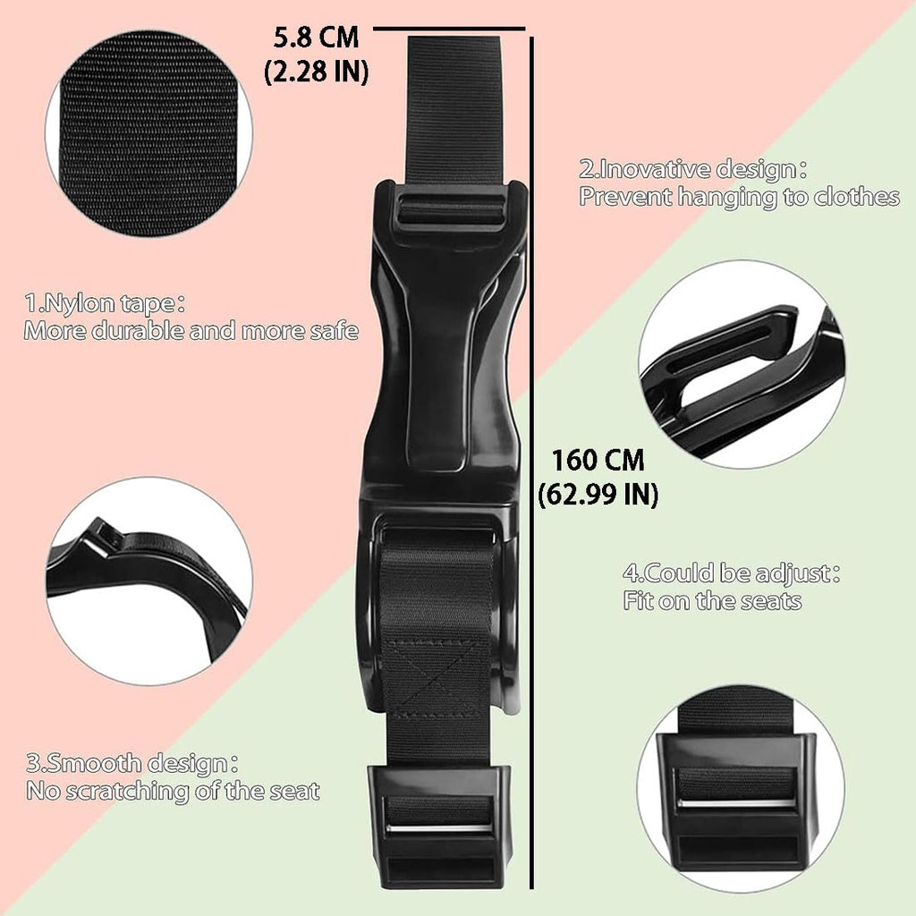 Sitzbezugversteller,Schwangerschafts-Sicherheitsgurt,Schwangerschafts-Bump-Gurt,Frauen und Männer,Komfort und Freiheit für Schwangere Mütter,schützt den Bauch des ungeborenen Babys (Schwarz Glatt)