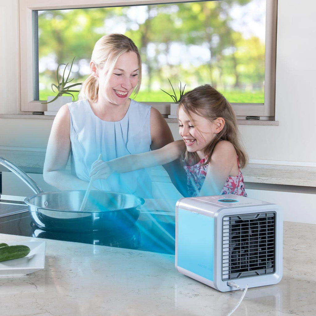 Livington Arctic Air – Das Original aus dem TV - Luftkühler mit Wasserkühlung - Mobiles Klimagerät ohne Abluftschlauch – Luftbefeuchter - Verdunstungskühler - Ventilator klein