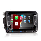 HLLECARMO Autoradio für VW Golf 5/6, Polo 5/6R, T5, Passat, Jetta – 7-Zoll-Touchscreen, Wireless CarPlay & Android Auto, Bluetooth/AM/FM/Lenkradsteuerung (SWC)/USB/DSP-EQ, Plug and Play