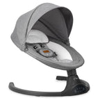 MoMi KENANI Babywippe für Kinder bis 9 kg, klappbar, mit Fernbedienung & Bluetooth zum Verbinden mit Smartphone, Batterie- oder Stromanschluss, mit 5-Punkt-Sicherheitsgurt, Sonnenschutz, Insektennetz