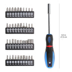 Amazon Basics Schraubendreher-Set, 58 Stück, Präzisions-Schlitze, Kreuzschlitz, Torx, Schwarz