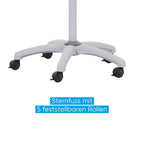 FRANKEN Flipchart, Beschreibbar, Magnetisch, Mobil, Mit Rollen, Whiteboard mit Ständer, Papierhalterung und Stifteablage, 68 x 105 cm, X-tra!Line Mobil, EL-FC31