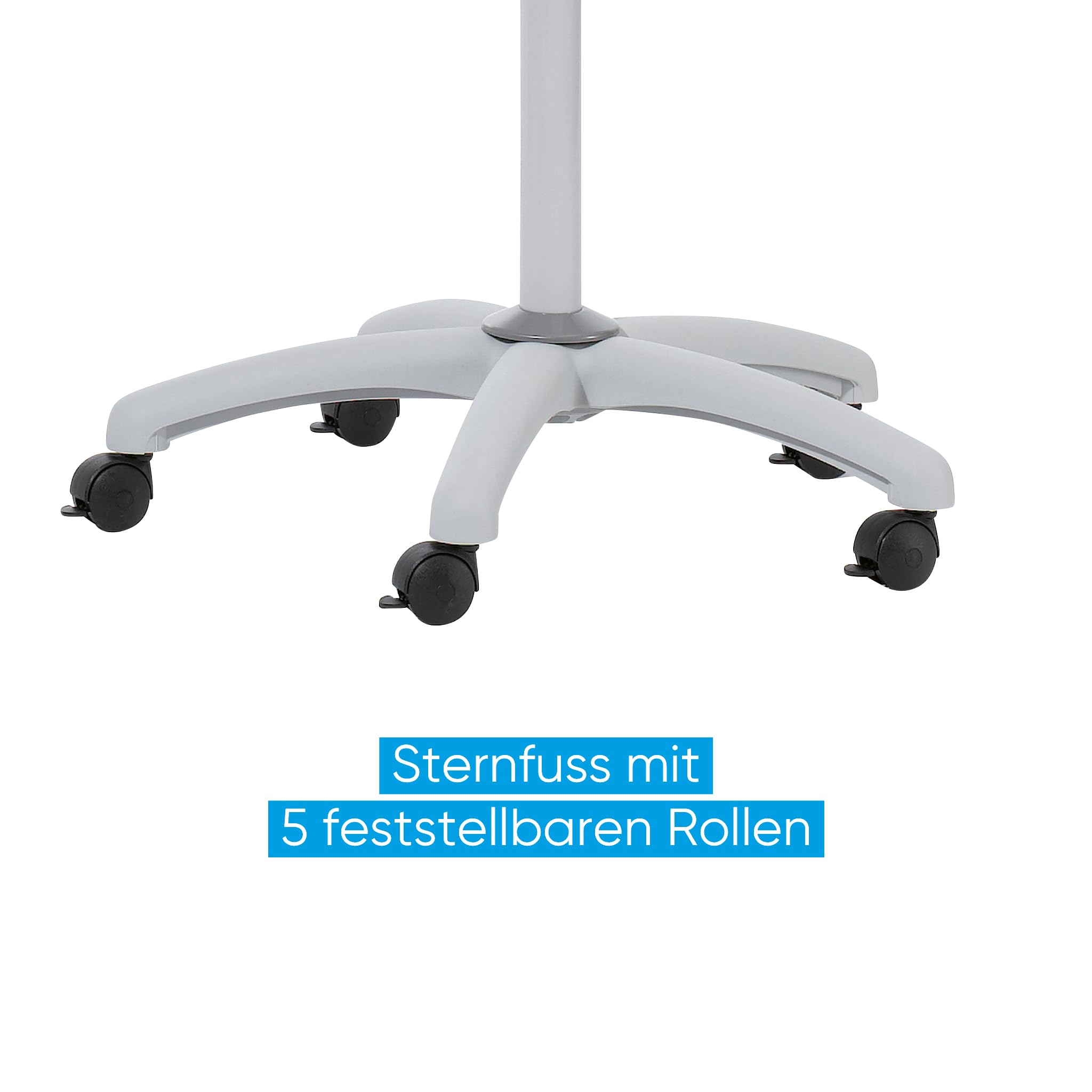 FRANKEN Flipchart, Beschreibbar, Magnetisch, Mobil, Mit Rollen, Whiteboard mit Ständer, Papierhalterung und Stifteablage, 68 x 105 cm, X-tra!Line Mobil, EL-FC31