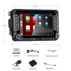 HLLECARMO Autoradio für VW Golf 5/6, Polo 5/6R, T5, Passat, Jetta – 7-Zoll-Touchscreen, Wireless CarPlay & Android Auto, Bluetooth/AM/FM/Lenkradsteuerung (SWC)/USB/DSP-EQ, Plug and Play