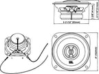 JBL Stage1 41F 2-Wege Auto Lautsprecher Set von Harman Kardon - 125 Watt KFZ Auto Boxen 25 Watt RMS - 2 stück Car HiFi JBL Box groß 10cm | 100mm | 4 Zoll, Schwarz