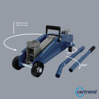 cartrend Hydraulischer Rangierwagenheber, Tragkraft bis 2t, 135-342 mm, Rangierheber für Auto und Kleintransporter, Wagenheber für Haus und Werkstatt, gefertigt aus Qualitätsstahl