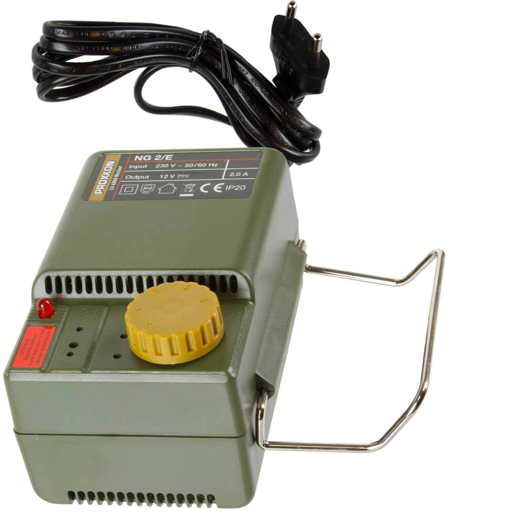 Proxxon 28707 Micromot Netzgerät Netzteil NG2/E Trafo mit Drehzahlreglung 230 Volt AC Wechselstrom auf 12 Volt DC Gleichsstrom