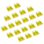 20 Stück 20A Standard Auto Sicherungen, Bolatus Flachsicherung Kfz Sicherungen Auto Sicherunge Stecksicherung Flachsicherungen Set mit 1 Sicherungszieher