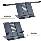 Citmage Schreibtisch Buchständer Dokumentenhalter Heavy Duty Metall Leseständer Schwarz für Buch Magazin Menü iPad Musik Note Sprache Entwurf mit 6 verstellbaren Positionen (Upgrade Edition)