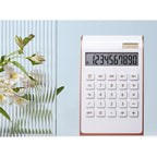 Leoyee Taschenrechner, ultradünnes und Elegantes Neigungsdesign, Dual-Power-Desktop-Rechner, Büro/Heimelektronik, Solarenergie, Neigungs LCD Display, 10 stellig